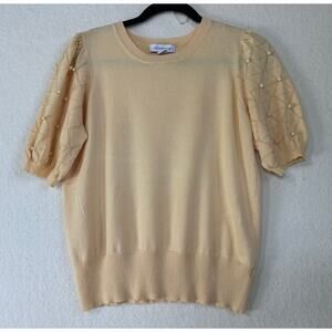 Vintage Liz Claiborne Grannycore, Butter Yellow Swtr SZ PM